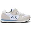 SUN68 Sneakers Bambino in Pelle e Tessuto Boy's Tom Solid Z36301K 8050161680803-32 Bianco 32