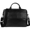 Time Resistance Cartella in Pelle - Borsa Portatile in Pelle Fatta a Mano in Italia - Cartella per Uomo e Donna - Cartella Professionale per Computer (Nero)