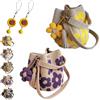 HItianya Borsa tote fatta a mano all'uncinetto con fiori, borsa da donna in tessuto bohémien, borsa da spiaggia per shopping, spiaggia, viaggi, uso quotidiano, 2PD-A