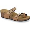 Valleverde VG1395P Infradito Bio Donna Pelle Sintetica Cuoio Tacco Zeppa 4Cm Suola Gomma