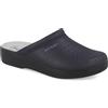 Fly Flot | Man Professional, Zoccoli Sanitari Uomo, Ciabatta con Tomaia in Pelle Forata e Sottopiede in Pelle Scamosciato, Blu, 45