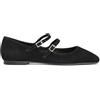 CAFèNOIR - Ballerine in Camoscio con Doppio Laccio E Fibbia, da Donna, Colore Nero, Taglia 38