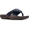 Clarks Sandali infradito da donna Breeze Sea - comode infradito con gancio regolabile e supporto per arco - casual estivi da indossare tutti i giorni, Blu navy/marrone, 37.5 EU