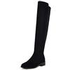Mo Joc Women Over The Knee Stretch Boots with Low Chunky Heel