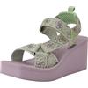 GUESS Dawsin, Sandali con Zeppa Donna, Verde Chiaro Viola Strass Logo 330, 37.5 EU
