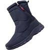 Maskjuwio Stivali da neve da uomo, impermeabili, imbottiti, caldi, invernali, con chiusura lampo laterale, con plateau e scarpe termiche antiscivolo, comode da trekking, Blu, 49 EU
