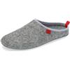 Andrés Machado - pantofole unisex per bambina/bambino - DYNAMIC - ciabatte /babbucce - lana e feltro/ sottopiede rimovibile - grigio, EU 45