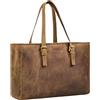 STILORD 'Gaby' Borsa Donna Grande Pelle Vera Borsette a Spalla Tote Bag per Laptop da 13,3 Pollici Borse Grandi Tracolla Università Shopper per Donne a Cuoio Genuino, Colore:marrone medio
