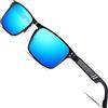 ATTCL Occhiali Da Sole Uomo Polarizzata Pesca Golf Guida Al-Mg Montatura In Metallo Ultra Leggero 6500 Blue