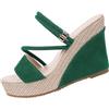 WZMYDBD Sandali Con Tacco Sandalo Donna Tacco Estive Alta Leggere Comode Eleganti Aperta Scarpe Cuoio Artificiale Moda Antiscivolo Sandalo Cerimonia Sandals Espadrillas Spiaggia Piscina