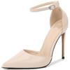 HIKKWXVN Décolleté da Donna a Punta, décolleté con Tacco a Spillo da 4,72 Abito Modello Sexy con Punta Chiusa di Grandi Dimensioni Scarpe da Damigella d'Onore
