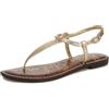 Sam Edelman, sandali Gigi piatti da donna, pelle oro ambra, 8.5