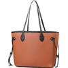 AOSSTA Borsa tote da donna Borsa a tracolla da viaggio di medie dimensioni con cerniera superiore (marrone)