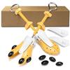 Masvan Espansore per scarpe a 4 vie con piedi larghi, per uomini e donne, larghezza e altezza regolabili in lunghezza, per piede spesso, Giallo per uomo 7-12, Men's Size Uk 7-12