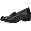 Dansko Danica Heeled Loafer for Women - Waterproof Leather with Rubber Outsole and Leather Stacked Heel for Long-Lasting Style Natural Arch Technology for Added Support Black 7.5-8 M US