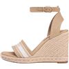 Tommy Hilfiger Espadrillas da Donna con Zeppa Alta Espad Webbing FW0FW09342 Zeppa, Khaki (Safari Canvas), 40