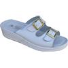 Sanital Light - 1371 - Ciabatta Leggera e Comoda | Suola Leggera con Sottopiede Anti-Shock | Tomaia in Pelle | Ideale per Comfort del Piede | Ciabatte da Casa e Sanitarie - Bianco 37