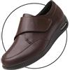 POFH Scarpe per Anziani Donna Impermeabili in Pelle Scarpe Comode Anziani Scarpe Uomo Pianta Larga Pantofole per diabetici Ortopedico Diabetico Slipper (Color : Brown, Size : 39 EU)