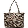 Liu Jo Borsa donna a mano/spalla Shopping scuba print in tessuto con logo etnic animalier cany BS24LJ130 VA4205 F0267 Grande