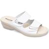 Valleverde 25315 Sandali Ciabatte Donna Pelle Strappi Bianco