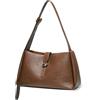 LA'FESTIN LA FESTIN Borse in pelle di vacchetta per donna alla moda - Borsa a tracolla di design di grande capacità con tracolla regolabile Borsa a tracolla da donna - Marrone Castagno, Large
