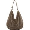 Yestree Borsa da donna in pelliccia sintetica, borsa tote soffice, borsa a tracolla in pelliccia sintetica, borsa a mano in pelliccia sintetica, borsa da donna per l'autunno e l'inverno, marrone