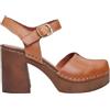 BATA Sandali da donna in pelle con tacco 9 cm e plateau
