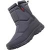 Maskjuwio Stivali da neve da uomo, impermeabili, imbottiti, caldi, invernali, con chiusura lampo laterale, con plateau e scarpe termiche antiscivolo, comode da trekking, grigio., 48 EU