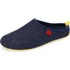 Andrés Machado - pantofole unisex per bambina/bambino - DYNAMIC - ciabatte /babbucce - lana e feltro/ sottopiede rimovibile - blu mare/giallo, EU 47