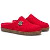 LE TIROLESI - Pantofola Merano in lana rigenerata, invernale e resistente - sottopiede estraibile - suola gomma antiscivolo - Made in Italy Taglia 37, Colore Rosso