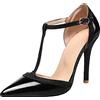 Mo Joc décolleté da donna con spillo e pizzo scarpe da sposa, Nero , 45 EU