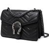 Travistar Borsa Tracolla Donna Piccola - Borsa Donna Tracolla Piccola in Pelle Borse Nera Borsa a Spalla Trapuntato Borsetta Firmate Pochette Donna Catena Borsa da Sera Borsa a Mano Donna