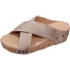Cocila Ciabatte Estive da Donna con Zeppa E Fascia A Forma di Fiorini Decorate Pantofole Suola Spessa Punta per L'Estate; Rotonda Hawaii Donne in Blu Eleganti Comode Estivi Sandali Pelle Vera