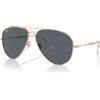 Ray-Ban Rb3825 Old Aviator Occhiali da sole, Oro rosa/blu, 62 mm