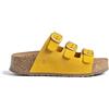 Yokono Sandali con Plateau WIWI-263 Gialli | Scarpe da Donna Primavera-Estate | Pelle Scamosciata di Vacchetta | 4 CM