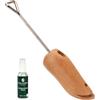 Langer & Messmer allunga scarpe e stivali per il collo del piede per uomo contro la pressione delle scarpe - in legno massiccio di faggio incl. spray allunga pelle 50ml