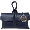 Chicca Borse Borsetta Pochette in Pelle Dollaro da Donna (Blu D24)