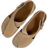 Laquieio Sandali da donna comodi, scarpe piatte traspiranti, con suola in rete, spiaggia, piscina, infradito, chiusura con fibbia regolabile alla caviglia, ideali per primavera-estate, marrone, 39 EU