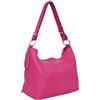 AMBRA Moda GL005 - Borsa con tracolla, borsa a mano in pelle, borsa a spalla, hobo bag da donna (Fuxia)