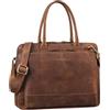 STILORD Nola Borsa Shopper Donna Pelle Grande Borsa PC 13.6 Pollici Borsa Lavoro Cartella Vintage Borsa a Tracolla Business Vera Pelle Colore:nero