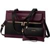 LOVEVOOK Borsa Donna Grande da Lavoro Borsa a Tracolla per Computer da 17.3 Pollici Impermeabile Borse Laptop Tote in Pelle PU Handbag da Università Business Shopper, Viola