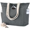 Chase Chic Tote Bag Università, Grande Borsa Tote in Velluto a Coste Casual Elegante Borsette Tracolla Spalla Shopper Donna per Quotidiano Lavoro Shopping Ufficio Viaggi Appuntamenti, Grigio e Bianco