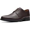 Clarks Grembiule da Uomo Whiddon Oxford, Pelle Martellata Marrone Scuro, 8.5