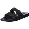 Fitflop Men's Iqushion Two Bar Adjustable Slide Sandal, Nero, 47 EU