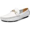Asifn Mocassini Casual Invernali Piatti Incrociati da Uomo Scarpe Barca Classiche in Pelle Guida Passeggio