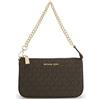Michael Kors 32F1GJ6W6B-200 MD CHAIN POUCHETTE Donna BROWN Taglia Unica