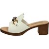 Valleverde Sandali Donna 55453 in Pelle White Scarpe Casual Comode, Leggere e Flessibili, Ideali per Primavera Estate. EU 40