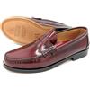 Marttely Scarpe Cerimonia Uomo Pelle 40-EU Bordeaux Rosso Penny-Loafer Scarpe Mocassini Uomo Eleganti in Vera Pelle con Suola in Cuoio Cucito Fatto a Mano in Spagna