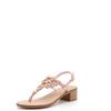 QUEEN HELENA Sandali Gioiello Infradito con Tacco Basso con Strass Eleganti Donna Y6024 Rosa 38