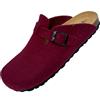 GONKOS®, Pantofole in Feltro di Lana, Soletta Anatomica in Sughero Naturale e Pelle Scamosciata, Zoccoli di Feltro, Pantofole Uomo e Donna,Pantofole Confortevoli di qualità,Made in Spain,Bordeaux 36